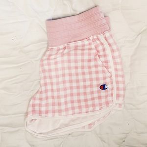 SOLD! Champion rare gingham pink plaid shorts